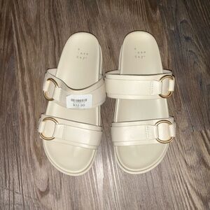 A New Day Cream Slide Sandals